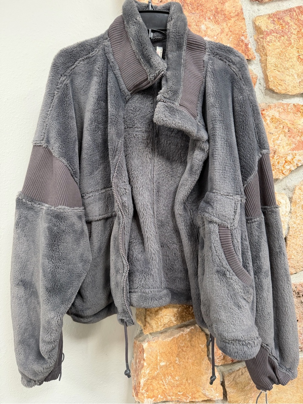 Free People Movement Teddy Fleece Zip Jacket